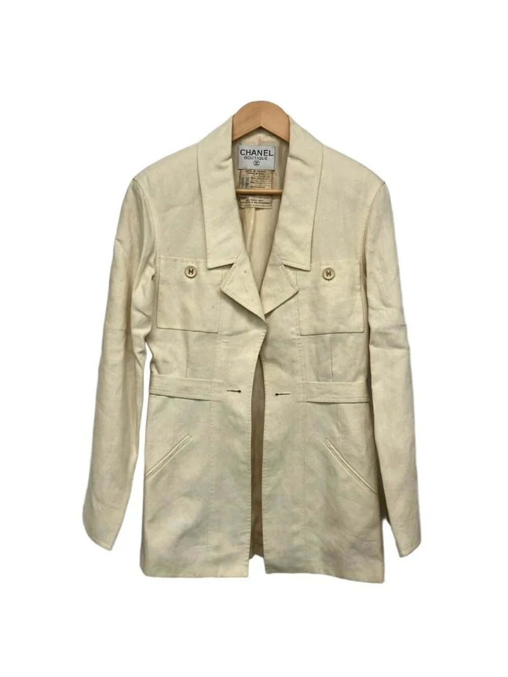 Chanel Jacket S Ivory Long Sleeve
